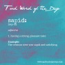 Food Word of the Day: Sapid | www.myfoododyssey.com