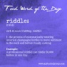 Food Word of the Day: Riddle | www.myfoododyssey.com